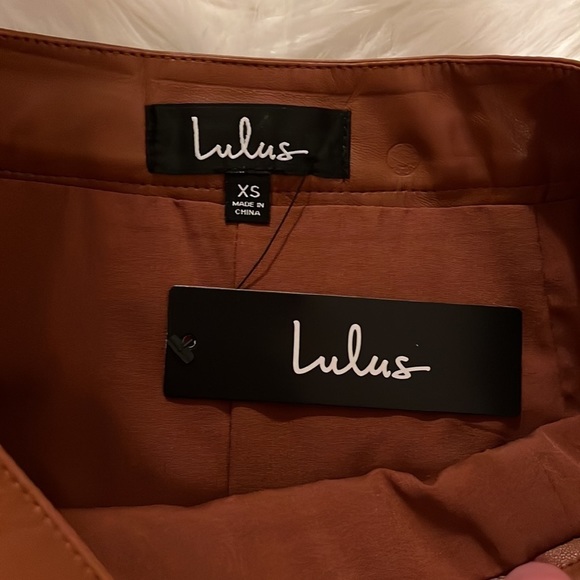 Lulus Most Fab Brown Vegan Leather Button-Front Mini Skirt - Picture 7 of 8